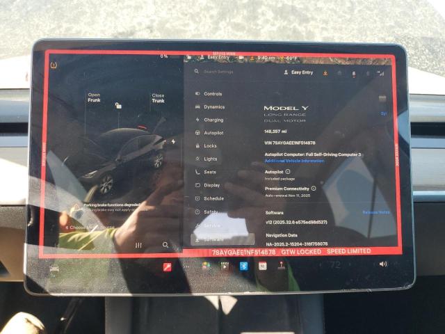 Photo 9 from auction – 2022 TESLA MODEL Y with VIN 7SAYGAEE1NF514878