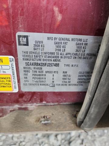 Photo 14 from auction – 2015 BUICK ENCLAVE with VIN 5GAKRBKD5FJ297488