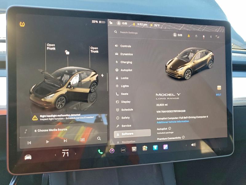 Photo 9 from auction – 2024 TESLA MODEL Y with VIN 7SAYGDED7RF094249