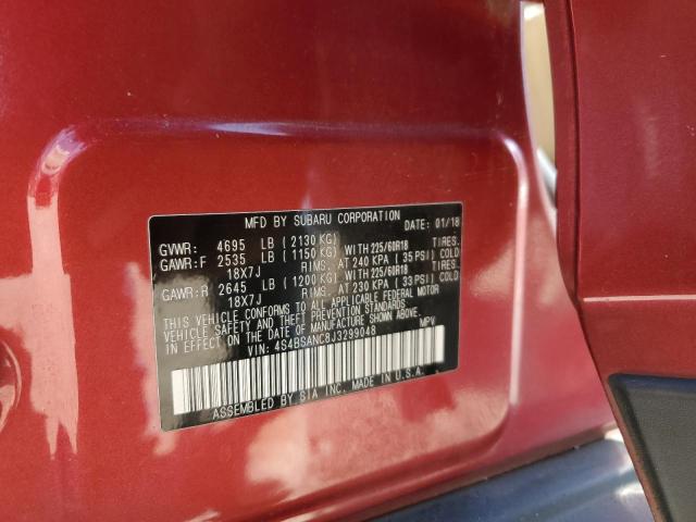 Photo 14 from auction – 2018 SUBARU OUTBACK 2. with VIN 4S4BSANC8J3299048
