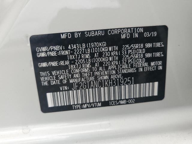 Photo 14 from auction – 2019 SUBARU CROSSTREK with VIN JF2GTANC1KH319251