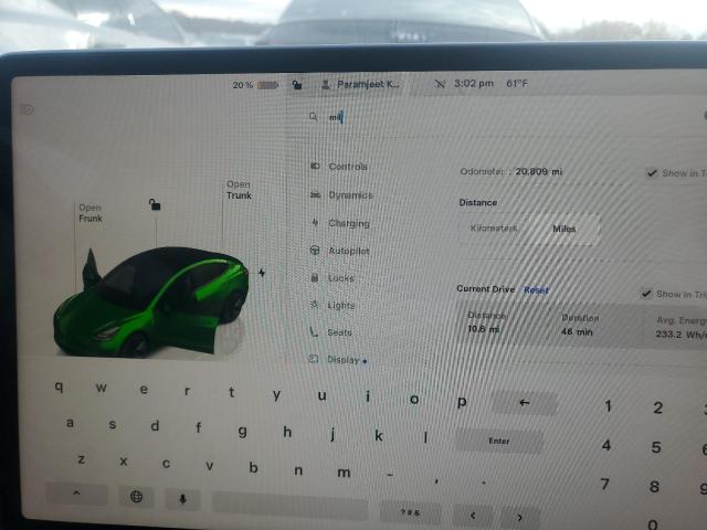 Photo 9 from auction – 2023 TESLA MODEL 3 with VIN 5YJ3E1EA4PF649687