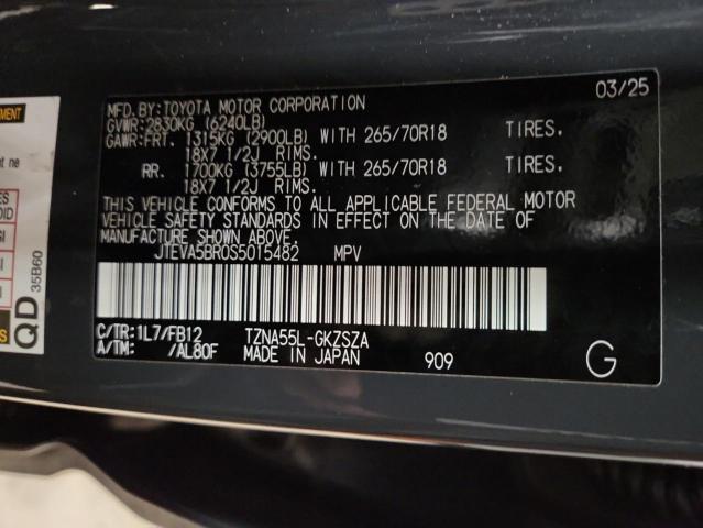 Photo 14 from auction – 2025 TOYOTA 4RUNNER SR with VIN JTEVA5BR0S5015482