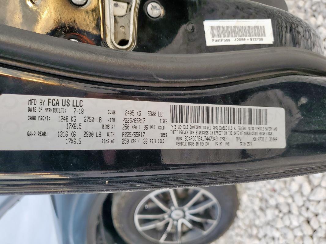 Photo 14 from auction – 2018 DODGE JOURNEY SE with VIN 3C4PDCAB4JT447343
