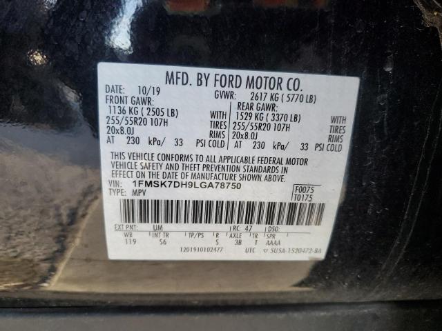 Photo 14 from auction – 2020 FORD EXPLORER X with VIN 1FMSK7DH9LGA78750