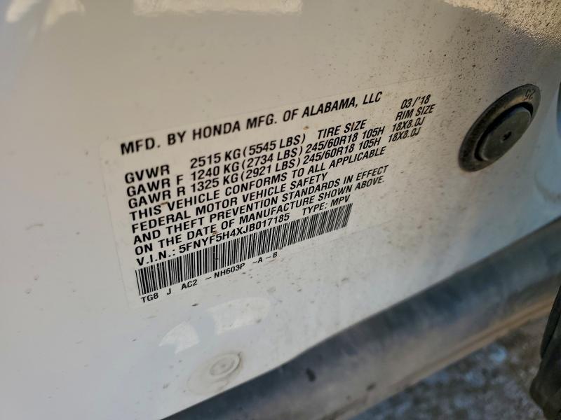 Photo 14 from auction – 2018 HONDA PILOT EX with VIN 5FNYF5H4XJB017185