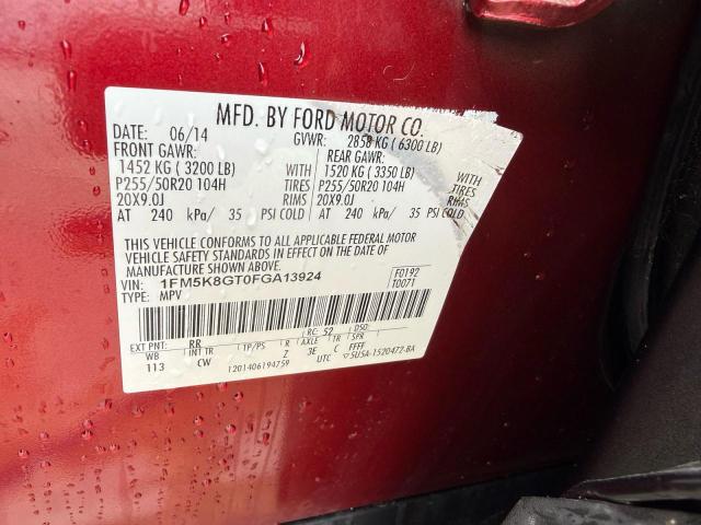 Photo 10 from auction – 2015 FORD EXPLORER S with VIN 1FM5K8GT0FGA13924