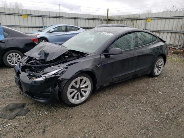 TESLA MODEL 3 2022 with VIN 5YJ3E1EA5NF287947 - Photo from auction