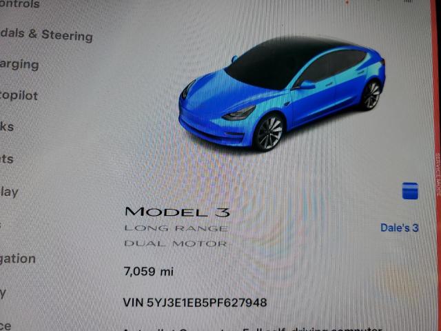 Photo 9 from auction – 2023 TESLA MODEL 3 with VIN 5YJ3E1EB5PF627948