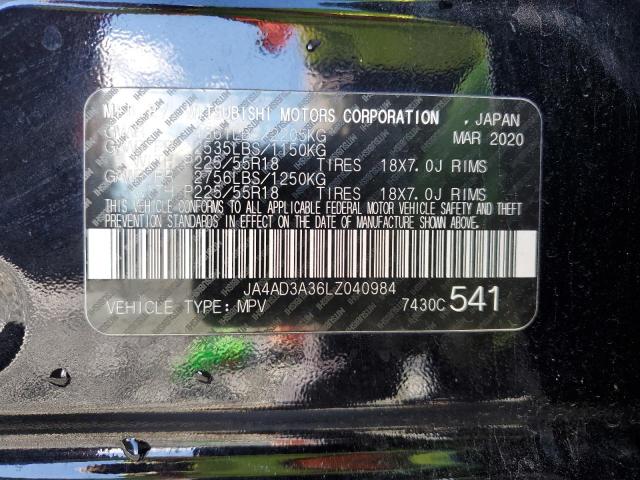 Photo 14 from auction – 2020 MITSUBISHI OUTLANDER with VIN JA4AD3A36LZ040984