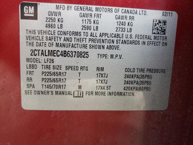 Photo 14 from auction – 2011 GMC TERRAIN SL with VIN 2CTALMEC4B6370825