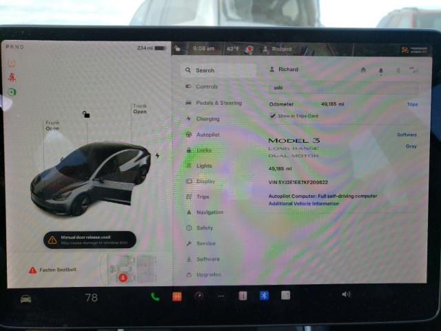 Photo 9 from auction – 2019 TESLA MODEL 3 with VIN 5YJ3E1EB7KF209822