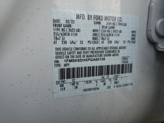 Photo 14 from auction – 2023 FORD EXPLORER X with VIN 1FMSK8DHXPGA60138