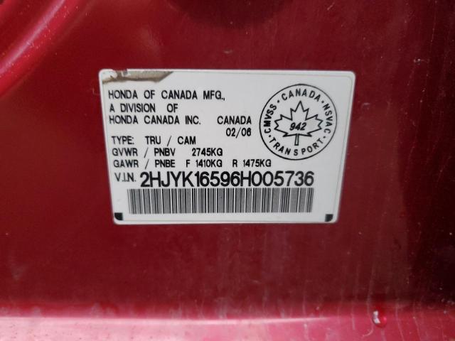 Photo 14 from auction – 2006 HONDA RIDGELINE with VIN 2HJYK16596H005736