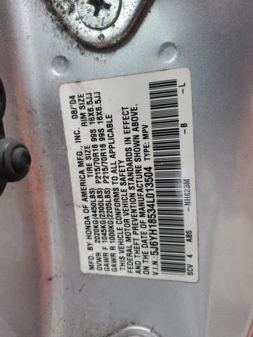 Photo 14 from auction – 2004 HONDA ELEMENT EX with VIN 5J6YH18534L013504
