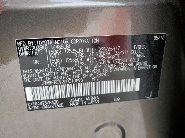 Photo 14 from auction – 2013 TOYOTA RAV4 XLE with VIN JTMWFREV2DD010898
