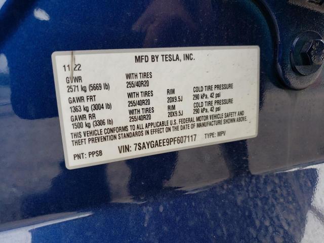Photo 14 from auction – 2023 TESLA MODEL Y with VIN 7SAYGAEE9PF607117