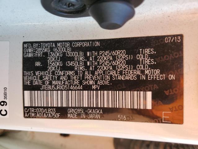 Photo 14 from auction – 2013 TOYOTA 4RUNNER SR with VIN JTEBU5JRXD5146644