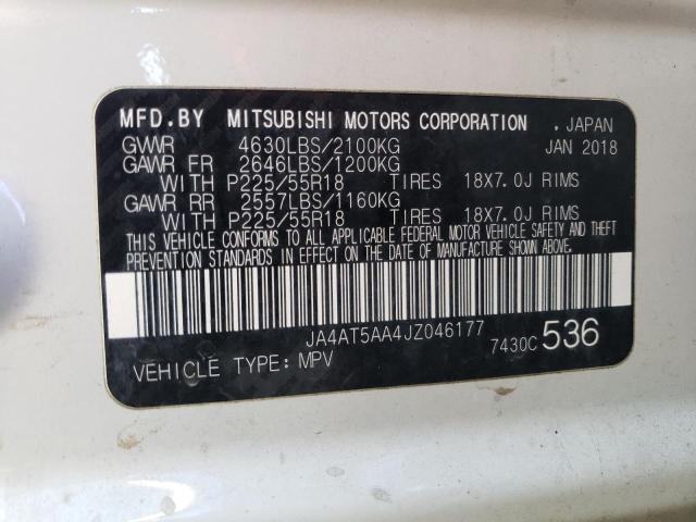 Photo 14 from auction – 2018 MITSUBISHI ECLIPSE CR with VIN JA4AT5AA4JZ046177