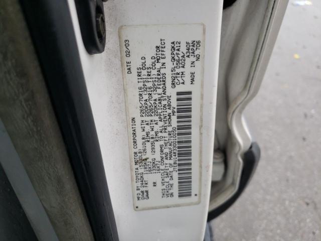 Foto 14 de la subasta – 2003 TOYOTA 4RUNNER SR con VIN JTEBU14R330010050