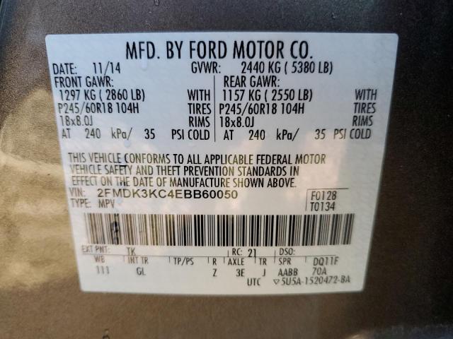 Photo 14 from auction – 2014 FORD EDGE LIMIT with VIN 2FMDK3KC4EBB60050