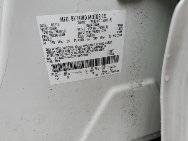 Photo 14 from auction – 2013 FORD EDGE SEL with VIN 2FMDK3JC5DBC06016