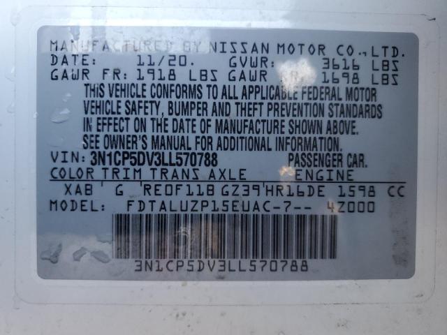 Photo 14 from auction – 2020 NISSAN KICKS SR with VIN 3N1CP5DV3LL570788