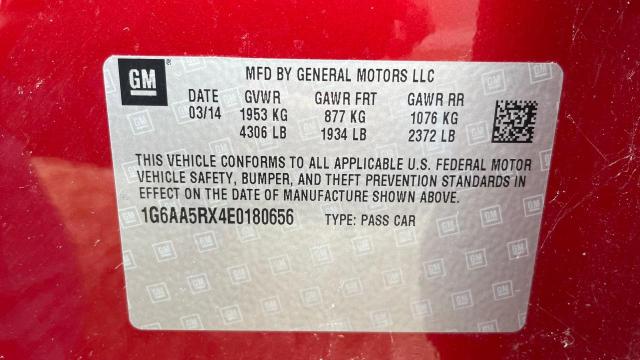 Photo 10 from auction – 2014 CADILLAC ATS with VIN 1G6AA5RX4E0180656