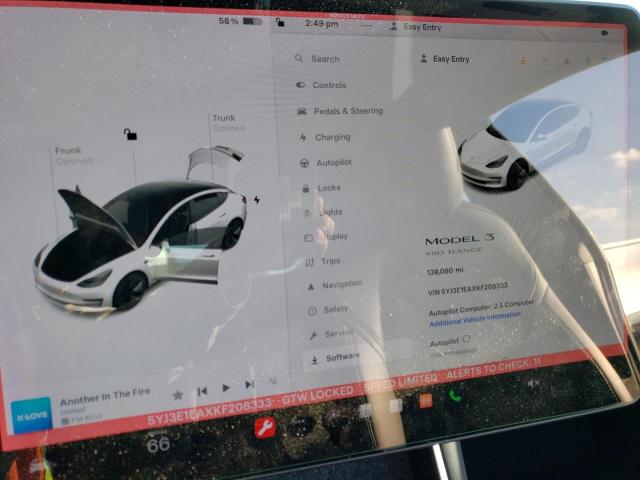 Photo 9 from auction – 2019 TESLA MODEL 3 with VIN 5YJ3E1EAXKF208333