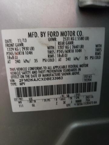 Photo 14 from auction – 2013 FORD EDGE SEL with VIN 2FMDK4JCXDBE33983