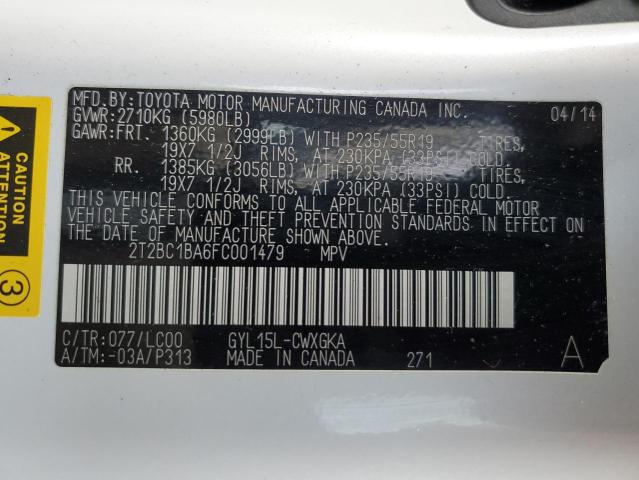 Photo 14 from auction – 2015 LEXUS RX 450H with VIN 2T2BC1BA6FC001479
