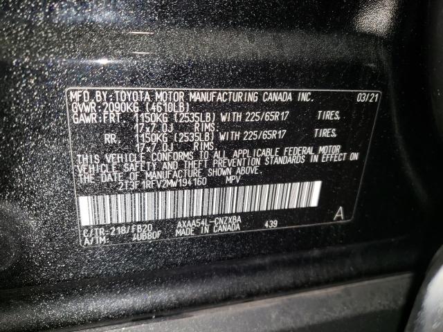 Photo 14 from auction – 2021 TOYOTA RAV4 LE with VIN 2T3F1RFV2MW194160