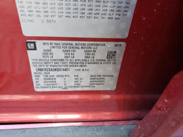 Photo 14 from auction – 2019 BUICK ENVISION E with VIN LRBFXCSA3KD014451