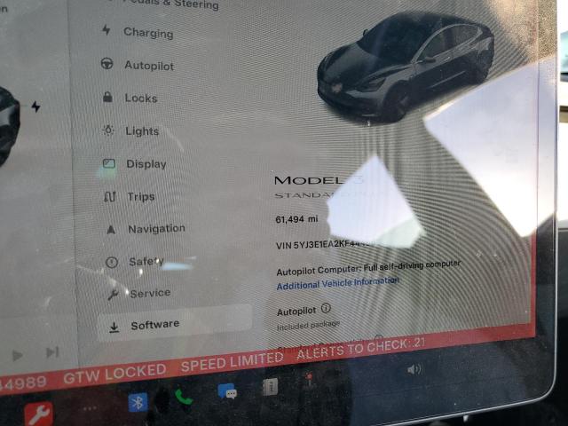 Photo 9 from auction – 2019 TESLA MODEL 3 with VIN 5YJ3E1EA2KF444989