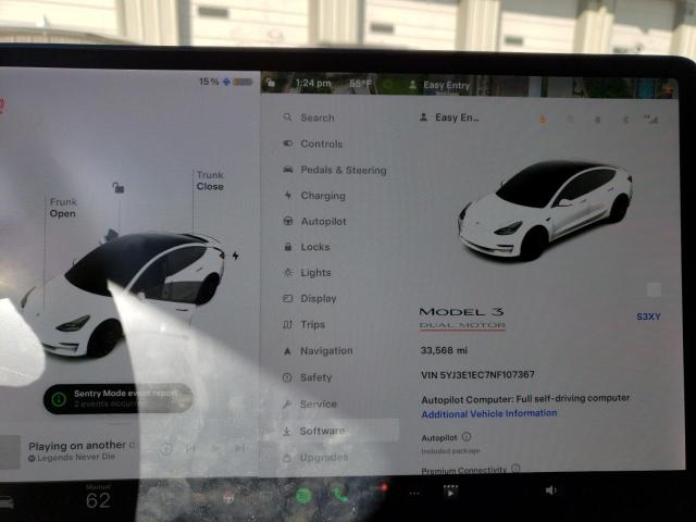 Photo 9 from auction – 2022 TESLA MODEL 3 with VIN 5YJ3E1EC7NF107367
