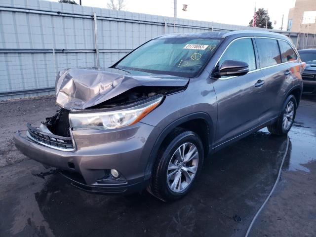 TOYOTA HIGHLANDER 2015 with VIN 5TDKKRFH9FS110300 - Photo from auction