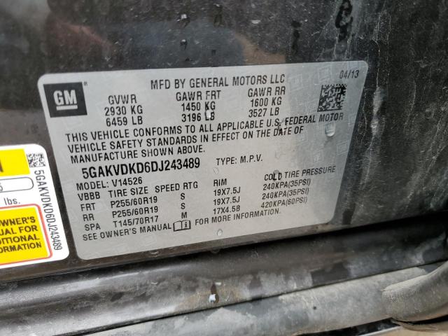 Photo 14 from auction – 2013 BUICK ENCLAVE with VIN 5GAKVDKD6DJ243489