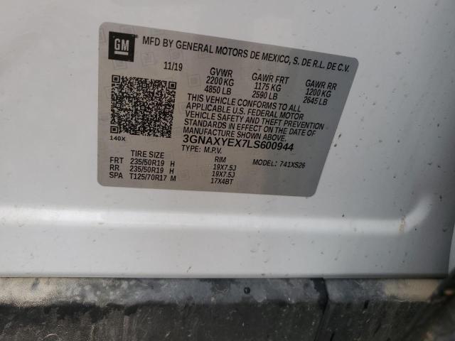 Photo 14 from auction – 2020 CHEVROLET EQUINOX with VIN 3GNAXYEX7LS600944