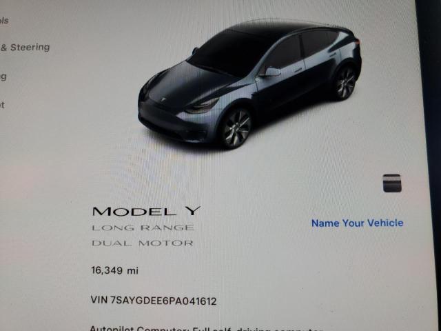 Photo 9 from auction – 2023 TESLA MODEL Y with VIN 7SAYGDEE6PA041612