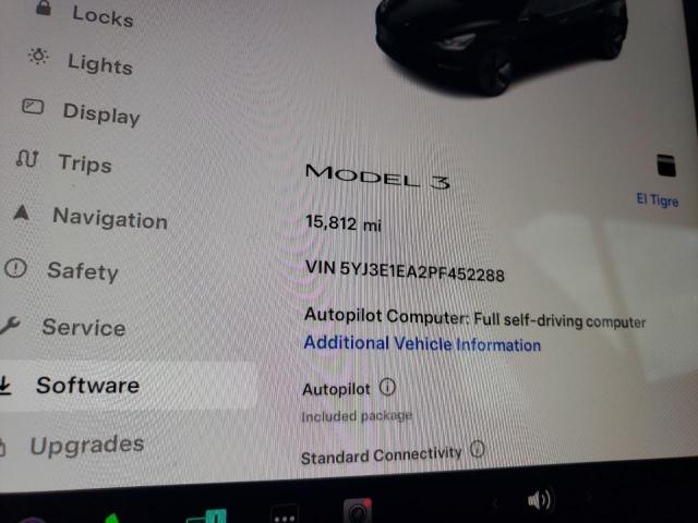 Photo 9 from auction – 2023 TESLA MODEL 3 with VIN 5YJ3E1EA2PF452288