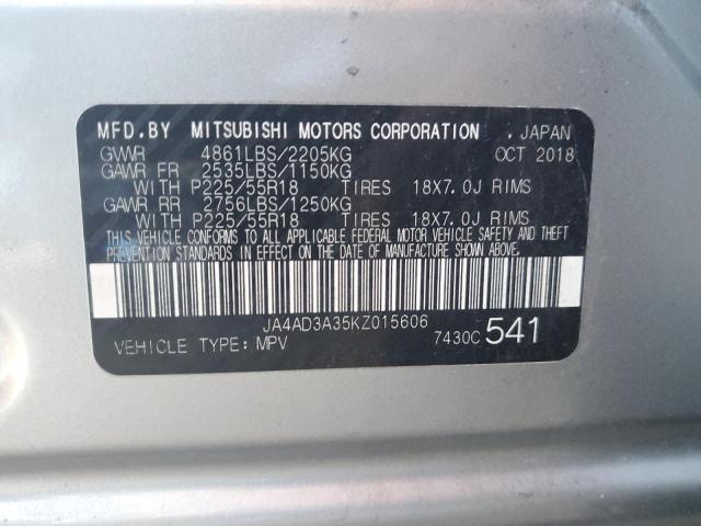 Photo 14 from auction – 2019 MITSUBISHI OUTLANDER with VIN JA4AD3A35KZ015606