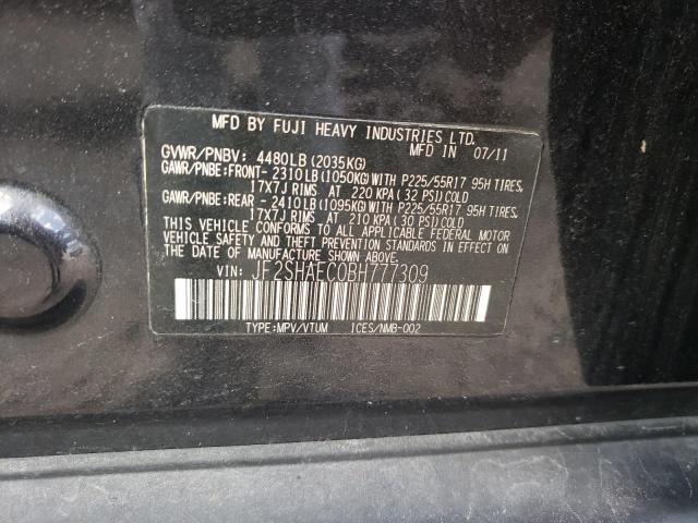 Photo 14 from auction – 2011 SUBARU FORESTER L with VIN JF2SHAEC0BH777309