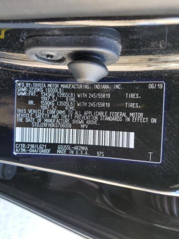 Photo 14 from auction – 2019 TOYOTA HIGHLANDER with VIN 5TDJZRFH0KS706008