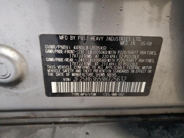 Photo 14 from auction – 2009 SUBARU FORESTER 2 with VIN JF2SH63659H725632