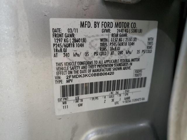 Photo 14 from auction – 2011 FORD EDGE LIMIT with VIN 2FMDK3KC0BBB06420