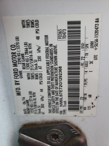 Foto 14 de la subasta – 2016 FORD TRANSIT CO con VIN NM0LS7E72G1292368