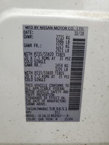 Photo 14 from auction – 2019 NISSAN PATHFINDER with VIN 5N1DR2MN8KC583651