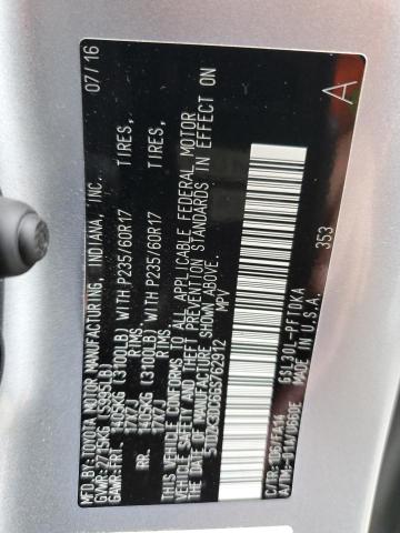 Photo 14 from auction – 2016 TOYOTA SIENNA with VIN 5TDZK3DC6GS762912