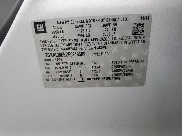 Foto 14 de la subasta – 2015 GMC TERRAIN SL con VIN 2GKALMEK2F6219589