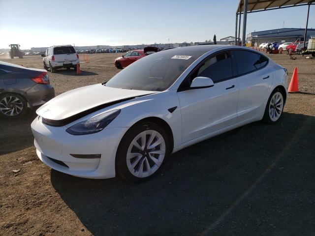TESLA MODEL 3 2022 with VIN 5YJ3E1EB2NF137707 - Photo from auction